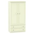 Pembroke Cream 2 Door 2 Drawer Double Wardrobe - H 182.4cm