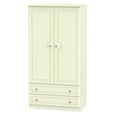 Pembroke Cream 2 Door 2 Drawer Double Wardrobe - H 182.4cm