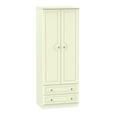 Pembroke Cream 2 Door 2 Drawer Tall Wardrobe