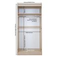 Pembroke Cream 2 Door Plain Wardrobe - H 182.4cm