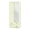 Pembroke Cream 2 Door Tall Combi Wardrobe - 1 Mirror