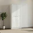 Pembroke White Gloss 2 Door Plain Wardrobe