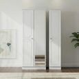 Pembroke White Gloss 3 Door Tall Triple Wardrobe - 1 Mirror