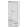 Pembroke White Gloss 2 Door 2 Drawer Double Wardrobe
