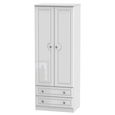 Pembroke White Gloss 2 Door 2 Drawer Tall Wardrobe