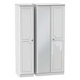 Pembroke White Gloss 3 Door Triple Wardrobe - 1 Mirror