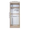 Knightsbridge White Gloss and Light Oak 2 Door Plain Wardrobe