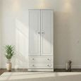 Pembroke White 2 Door 2 Drawer Double Wardrobe