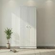 Pembroke White 2 Door Plain Tall Wardrobe