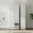 Pembroke White 3 Door Tall Triple Wardrobe - 1 Mirror