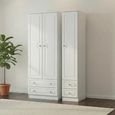 Pembroke Wardrobe - 3 Door - 4 Drawers - Tall - Triple - White