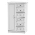 Pembroke White 1 Door Midi Wardrobe