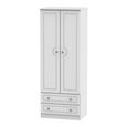 Pembroke White 2 Door 2 Drawer Tall Wardrobe