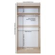 Pembroke White 2 Door Plain Wardrobe - H 182cm