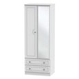 Pembroke White 2 Door Tall Combi Wardrobe - 1 Mirror