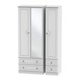 Pembroke Wardrobe - 3 Door - 1 Mirror - Tall - Combi - White