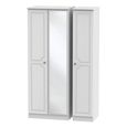 Pembroke White 3 Door Tall Triple Wardrobe - 1 Mirror