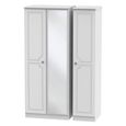 Pembroke White 3 Door Triple Wardrobe - 1 Mirror