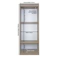 Knightsbridge Tall Wardrobe - 2 Door - 2 Drawer - Cream Gloss and Light Oak