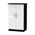 Knightsbridge Wardrobe - Midi - White Gloss and Black