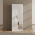 Knightsbridge Wardrobe - 2 Door - 1 Mirror - Tall - White Gloss