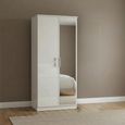 Knightsbridge Wardrobe - 2 Door - 1 Mirror - White Gloss