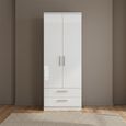 Knightsbridge Wardrobe - 2 Door - 2 Drawer - Tall - White Gloss