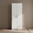 Knightsbridge Wardrobe - 2 Door - Plain - Tall - White Gloss