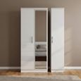 Knightsbridge Wardrobe - 3 Door  - 1 Mirror - Tall - Triple - White Gloss