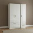 Knightsbridge Wardrobe - 3 Door - 4 Drawer - Triple - White Gloss