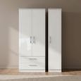 Knightsbridge Wardrobe - 3 Door - LHF 2 Drawer - Tall - Triple - White Gloss