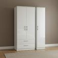 Knightsbridge Wardrobe - 3 Door - LHF 2 Drawer - Triple - White Gloss