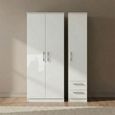 Knightsbridge Wardrobe - 3 Door - RHF 2 Drawer - Tall - Triple - White Gloss