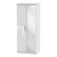 Knightsbridge Wardrobe - 2 Door - 1 Mirror - White Gloss