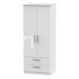 Knightsbridge Wardrobe - 2 Door - 2 Drawer - Double - White Gloss