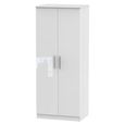 Knightsbridge Wardrobe - 2 Door - Plain - White Gloss
