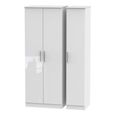 Knightsbridge Wardrobe - 3 Door - Tall - Triple - White Gloss