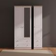 Vienna Wardrobe - 3 Door - 1 Mirror - Combi - Cashmere