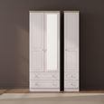 Vienna Wardrobe - 3 Door - 1 Mirror - Tall - Combi - Cashmere