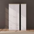 Vienna Wardrobe - 3 Door - LHF 2 Drawers - Triple - Cashmere