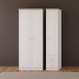 Vienna Wardrobe - 3 Door - RHF 2 Drawers - Triple - Cashmere