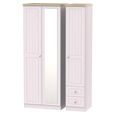 Vienna Wardrobe - 3 Door - 1 Mirror - RHF 2 Drawers - Tall - Combi - Cashmere