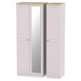 Vienna Wardrobe - 3 Door - 1 Mirror - Tall - Triple - Cashmere