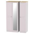 Vienna Wardrobe - 3 Door - 1 Mirror - Triple - Cashmere