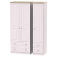 Vienna Wardrobe - 3 Door - 4 Drawers - Triple - Cashmere