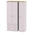 Vienna Wardrobe - 3 Door - LHF 2 Drawers - Tall - Triple - Cashmere