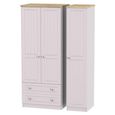 Vienna Wardrobe - 3 Door - LHF 2 Drawers - Triple - Cashmere