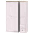Vienna Wardrobe - 3 Door - RHF 2 Drawers - Triple - Cashmere