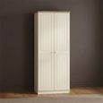Vienna Wardrobe - 2 Door - Plain - Tall - Cream