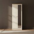 Vienna Wardrobe - 2 Door - Tall - 1 Mirror - Cream